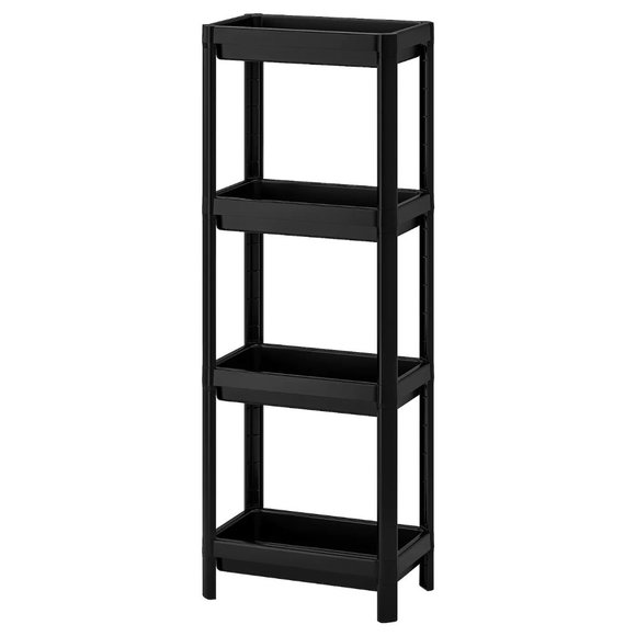 IKEA VESKEN Shelf unit, black - Picture 1 of 17